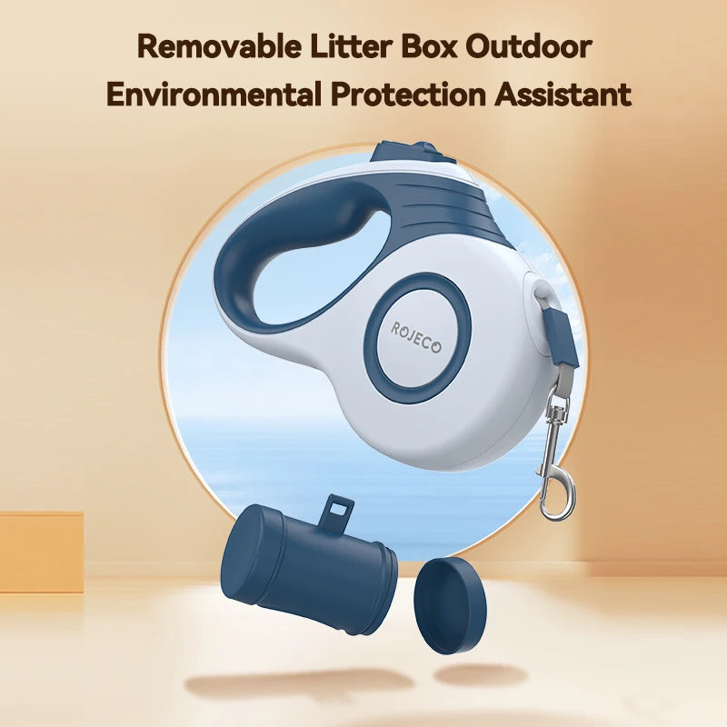 ROJECO Retractable Dog Leash - 3M/5M Extendable Vibes for Outdoor Walks, Hikes & Travel with Small Dogs & Cats